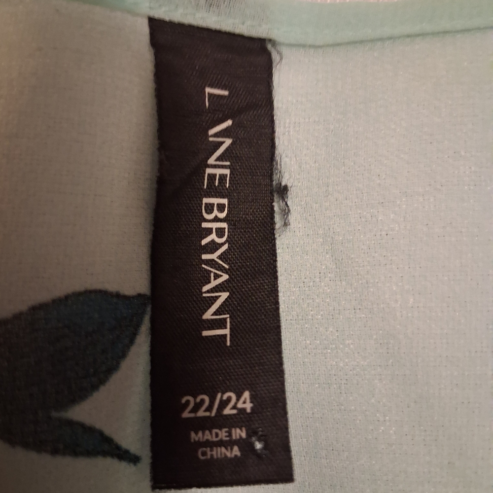 Lane Bryant Light Blue Floral Kimono - Picture 4 of 5